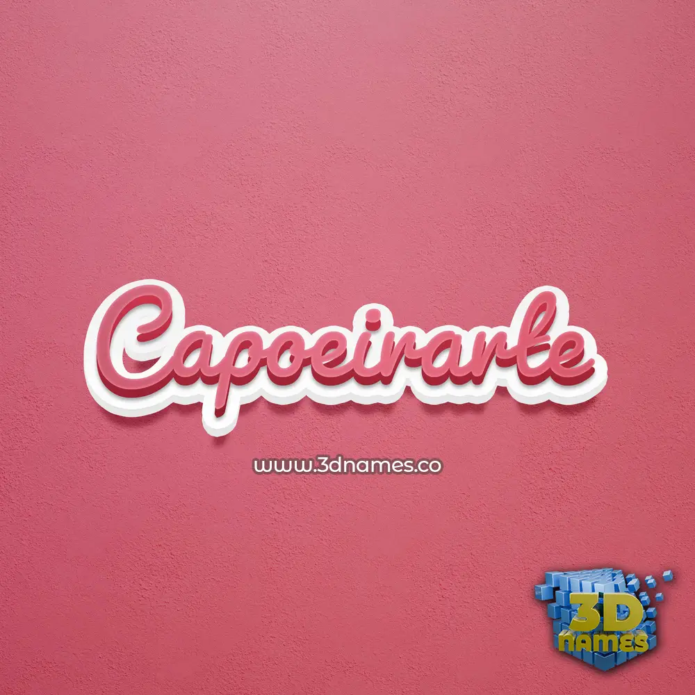 capoeirarte in Red Scribble style - 3D name wallpaper