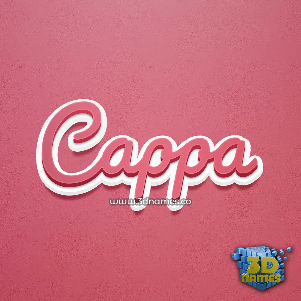 cappa in Red Scribble style - 3D name wallpaper