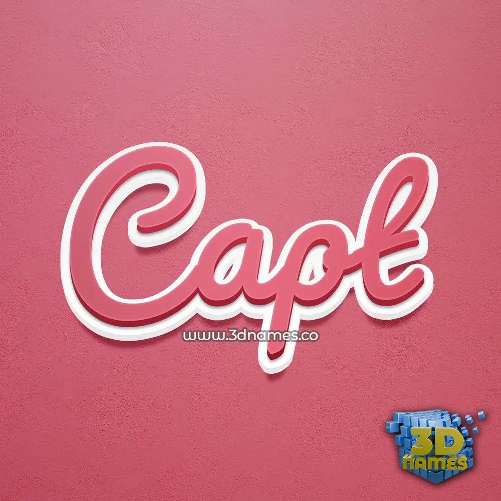 capt in Red Scribble style - 3D name wallpaper