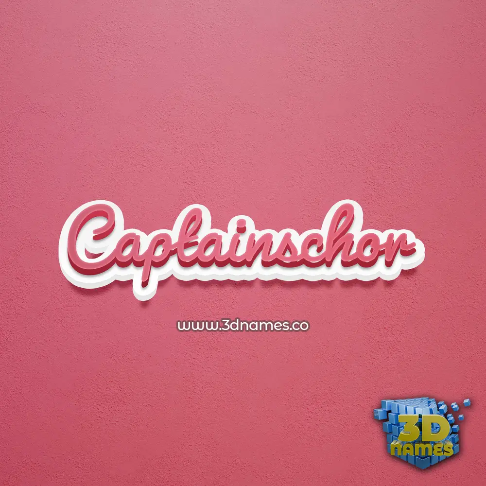 captainschor in Red Scribble style - 3D name wallpaper