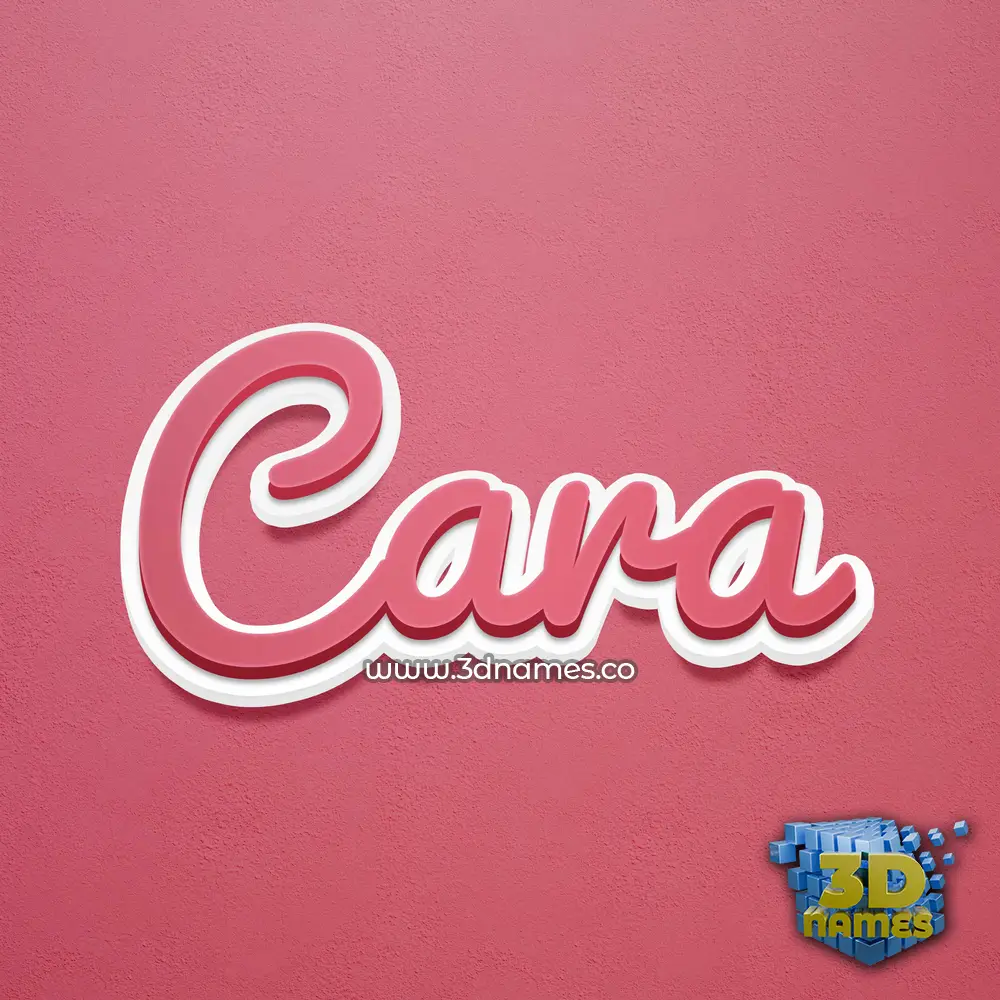 cara in Red Scribble style - 3D name wallpaper