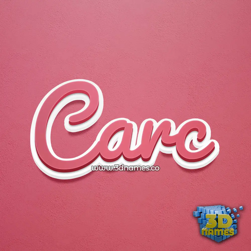 carc in Red Scribble style - 3D name wallpaper