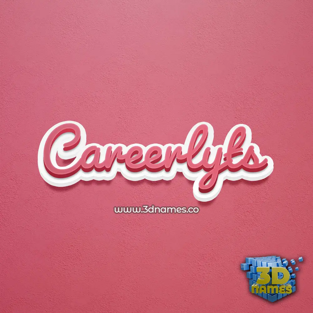 careerlyts in Red Scribble style - 3D name wallpaper