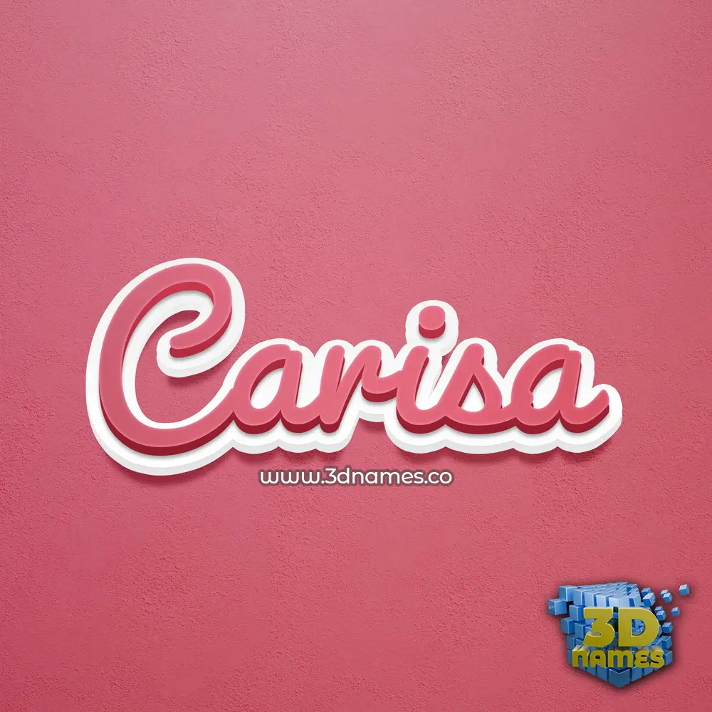 carisa in Red Scribble style - 3D name wallpaper