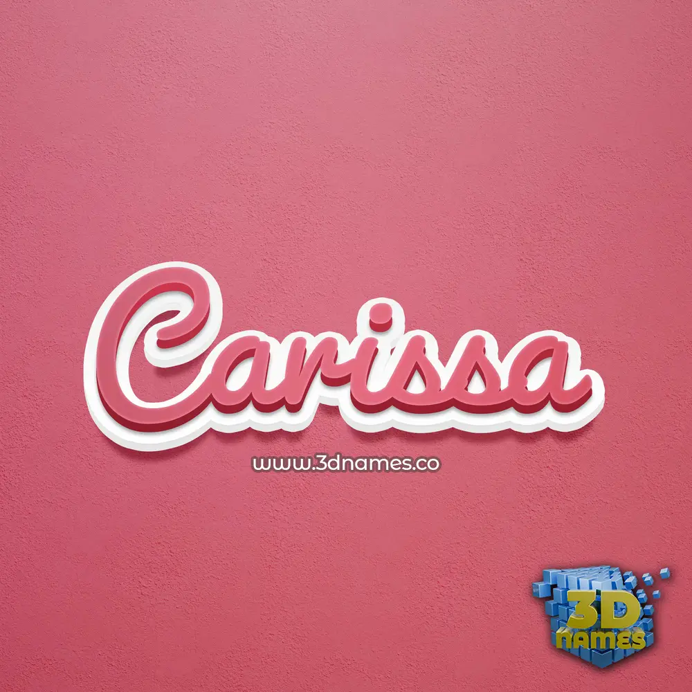 carissa in Red Scribble style - 3D name wallpaper