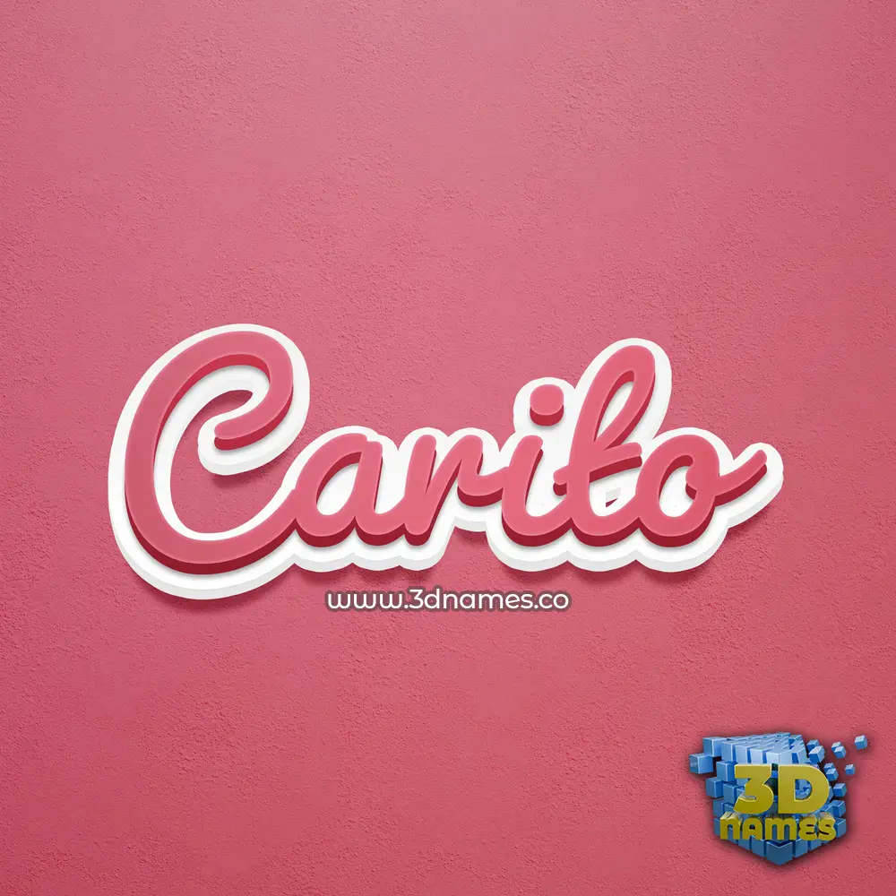 carito in Red Scribble style - 3D name wallpaper
