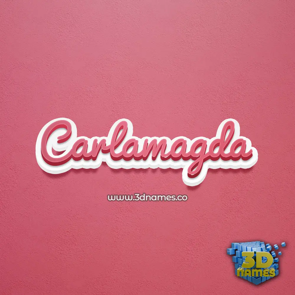 carlamagda in Red Scribble style - 3D name wallpaper