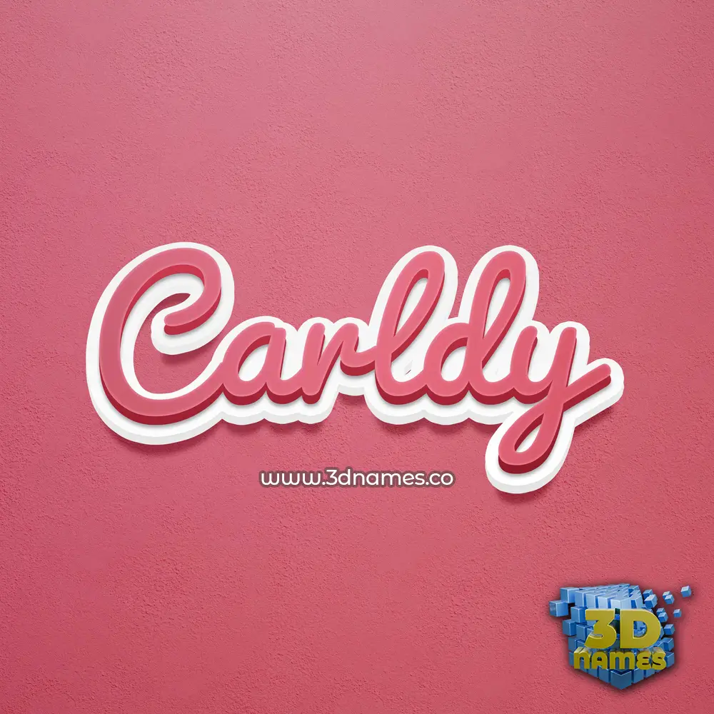 carldy in Red Scribble style - 3D name wallpaper
