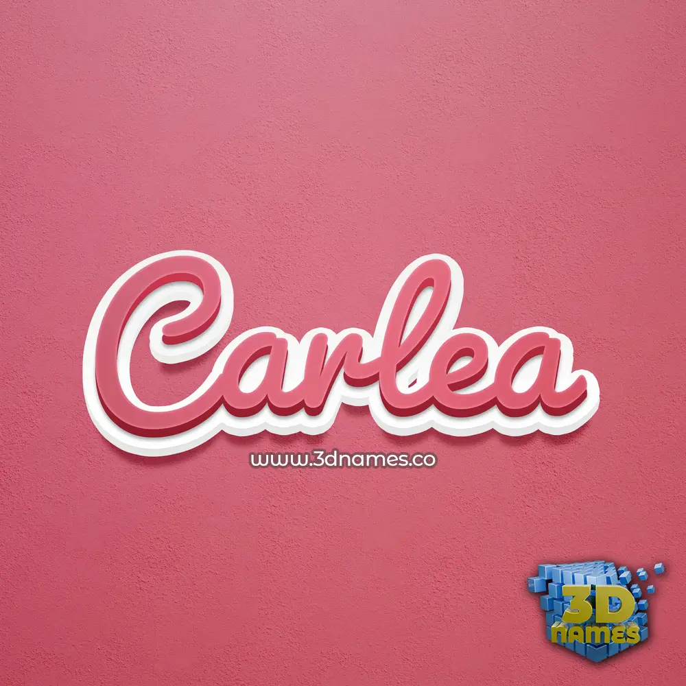 carlea in Red Scribble style - 3D name wallpaper