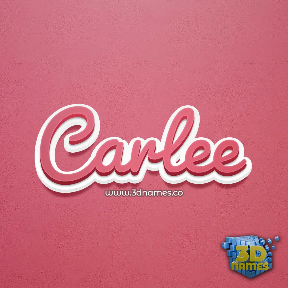 carlee in Red Scribble style - 3D name wallpaper