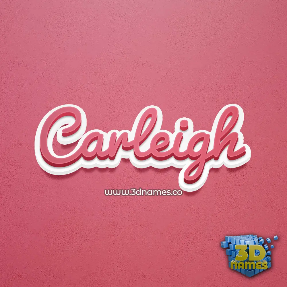 carleigh in Red Scribble style - 3D name wallpaper
