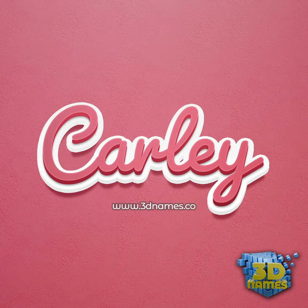 carley in Red Scribble style - 3D name wallpaper