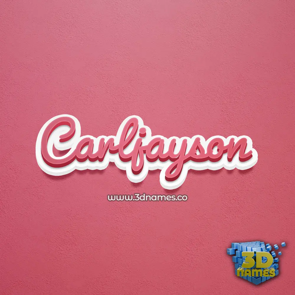 carljayson in Red Scribble style - 3D name wallpaper