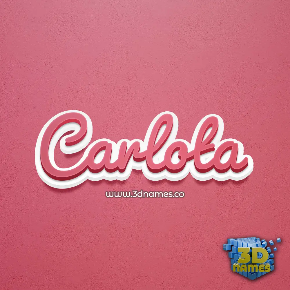 carlota in Red Scribble style - 3D name wallpaper