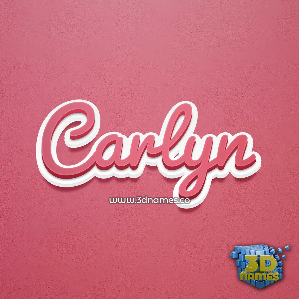 carlyn in Red Scribble style - 3D name wallpaper