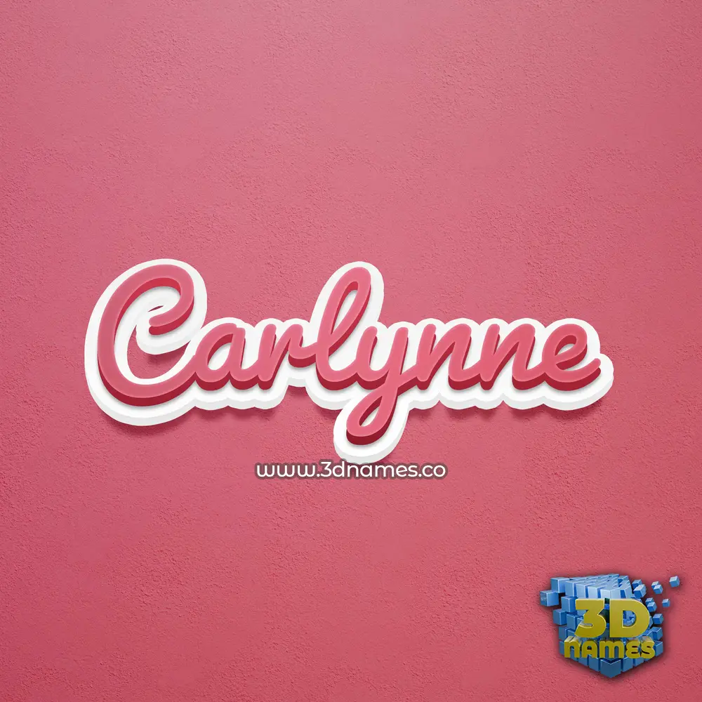 carlynne in Red Scribble style - 3D name wallpaper