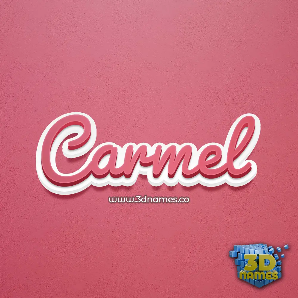 carmel in Red Scribble style - 3D name wallpaper
