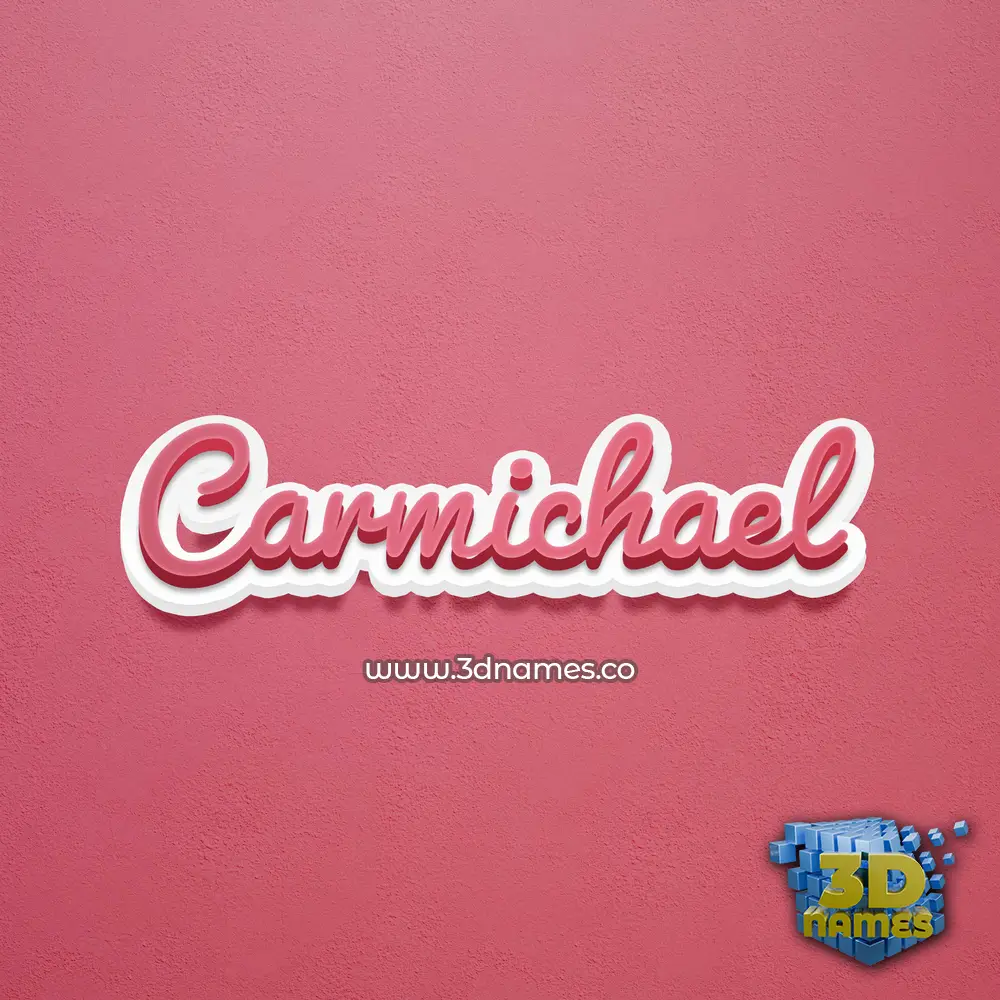 carmichael in Red Scribble style - 3D name wallpaper