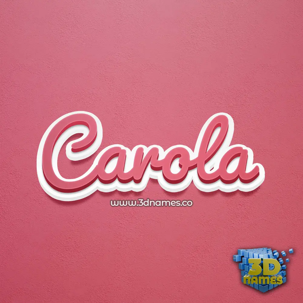 carola in Red Scribble style - 3D name wallpaper