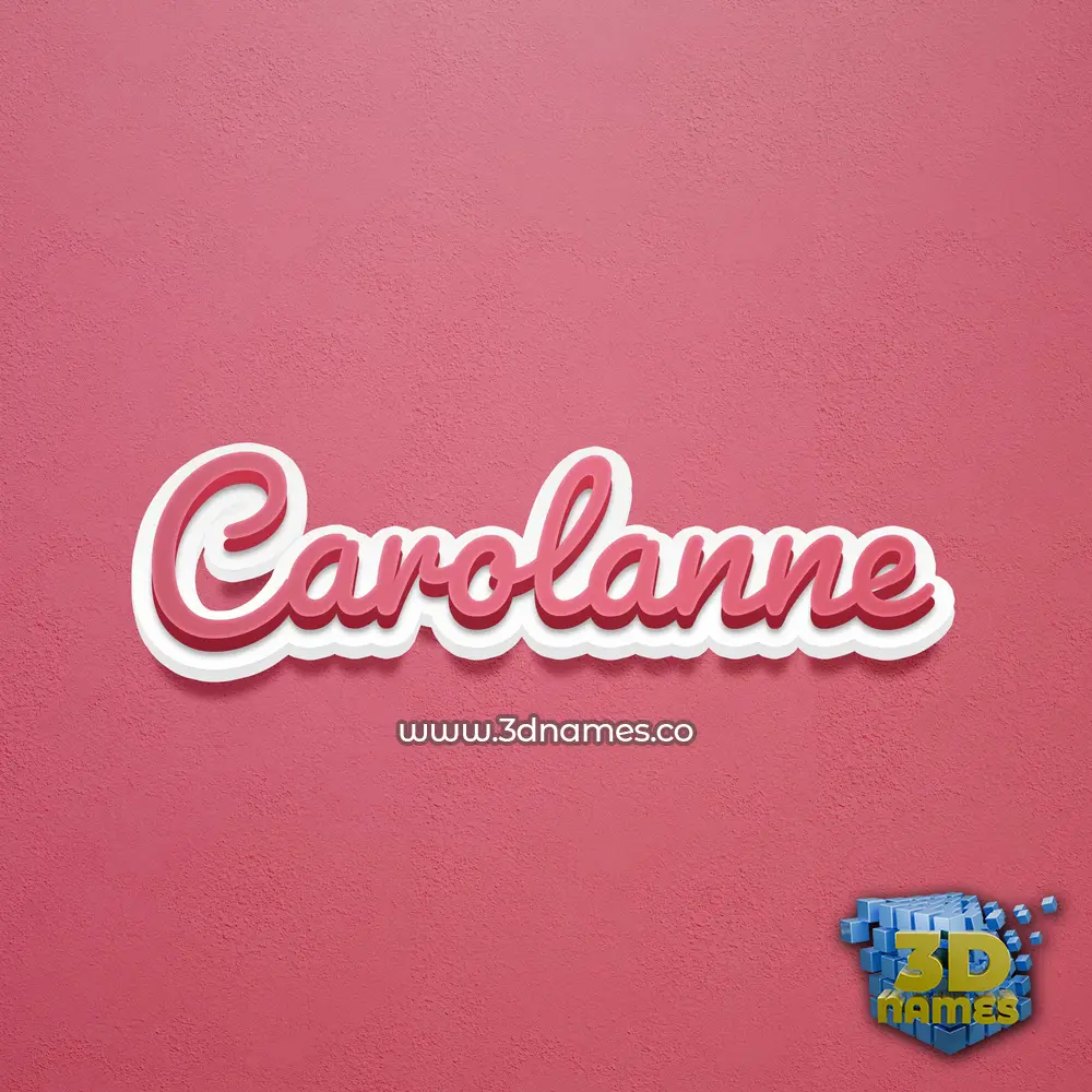 carolanne in Red Scribble style - 3D name wallpaper