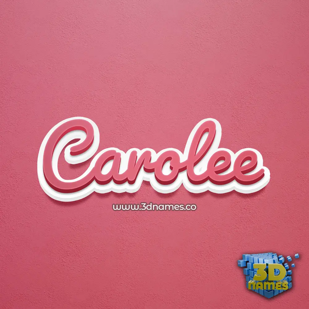 carolee in Red Scribble style - 3D name wallpaper