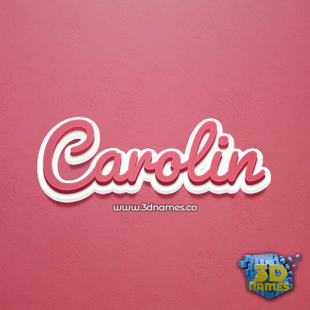 carolin in Red Scribble style - 3D name wallpaper