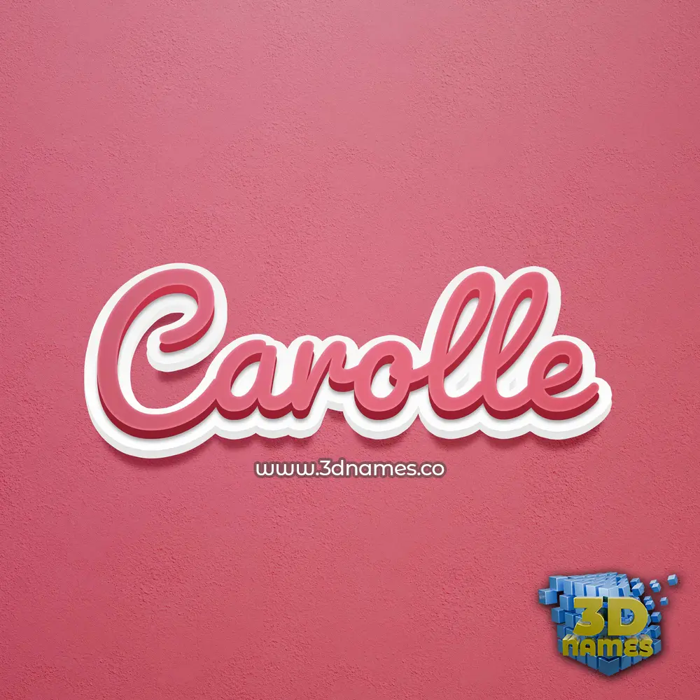 carolle in Red Scribble style - 3D name wallpaper