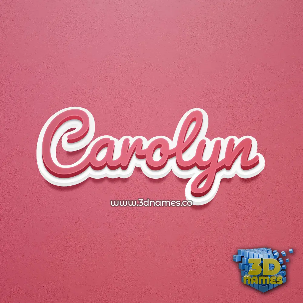 carolyn in Red Scribble style - 3D name wallpaper