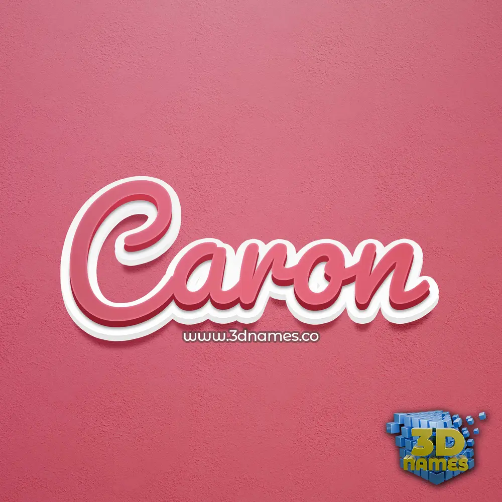 caron in Red Scribble style - 3D name wallpaper