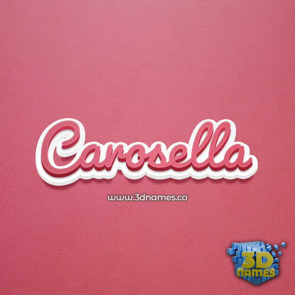 carosella in Red Scribble style - 3D name wallpaper