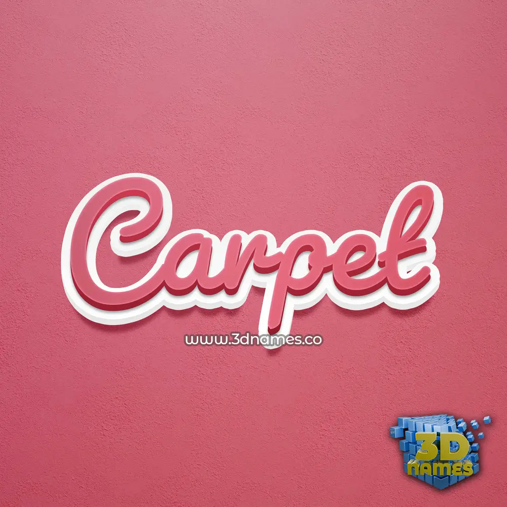 carpet in Red Scribble style - 3D name wallpaper