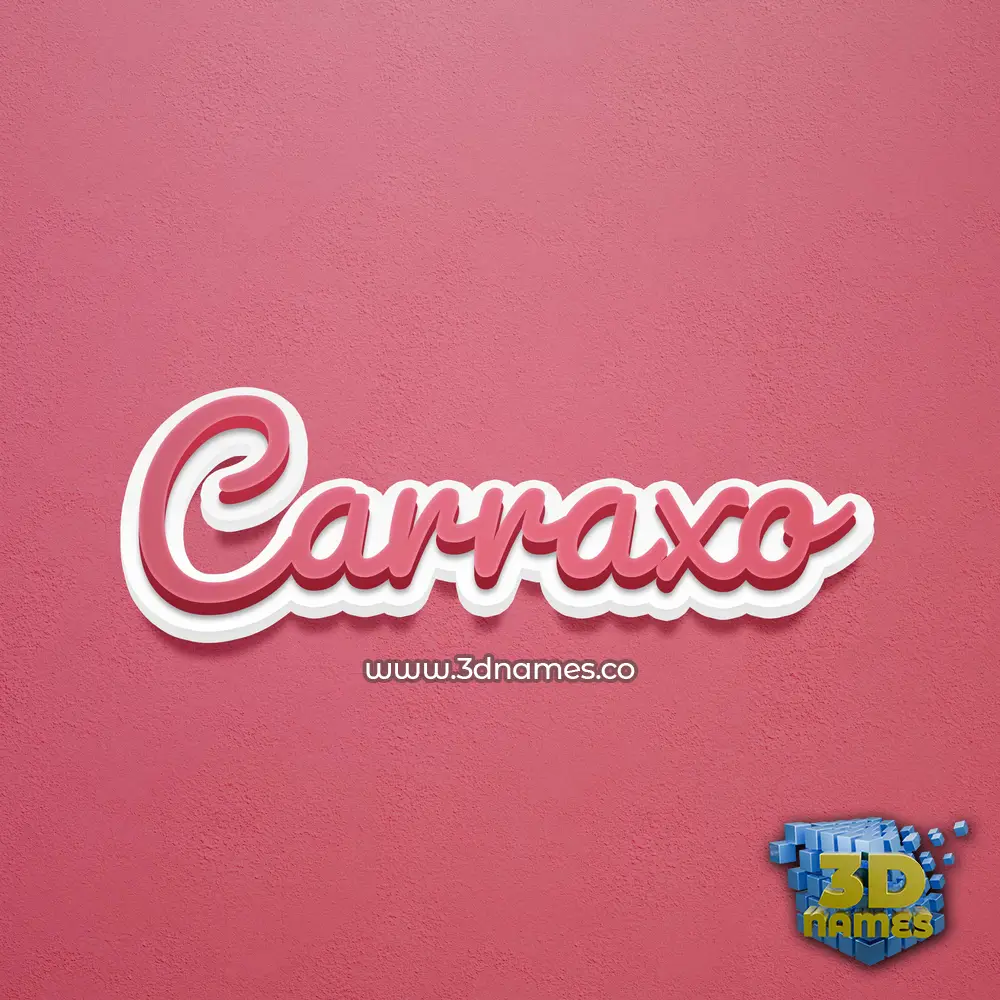 carraxo in Red Scribble style - 3D name wallpaper