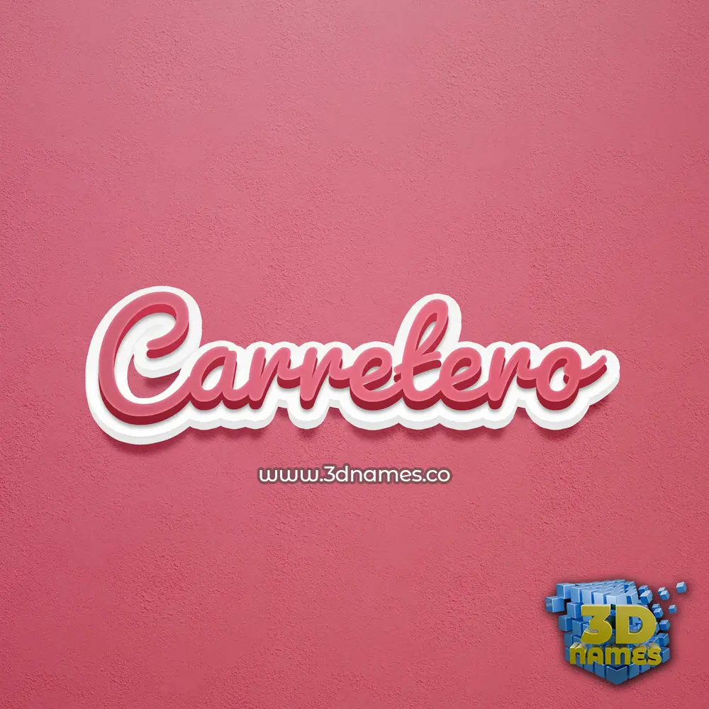 carretero in Red Scribble style - 3D name wallpaper