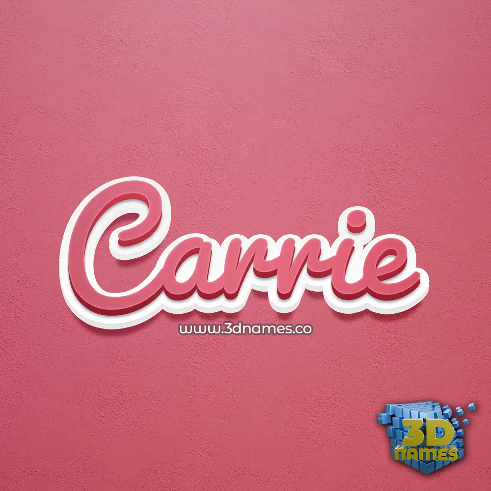 carrie in Red Scribble style - 3D name wallpaper