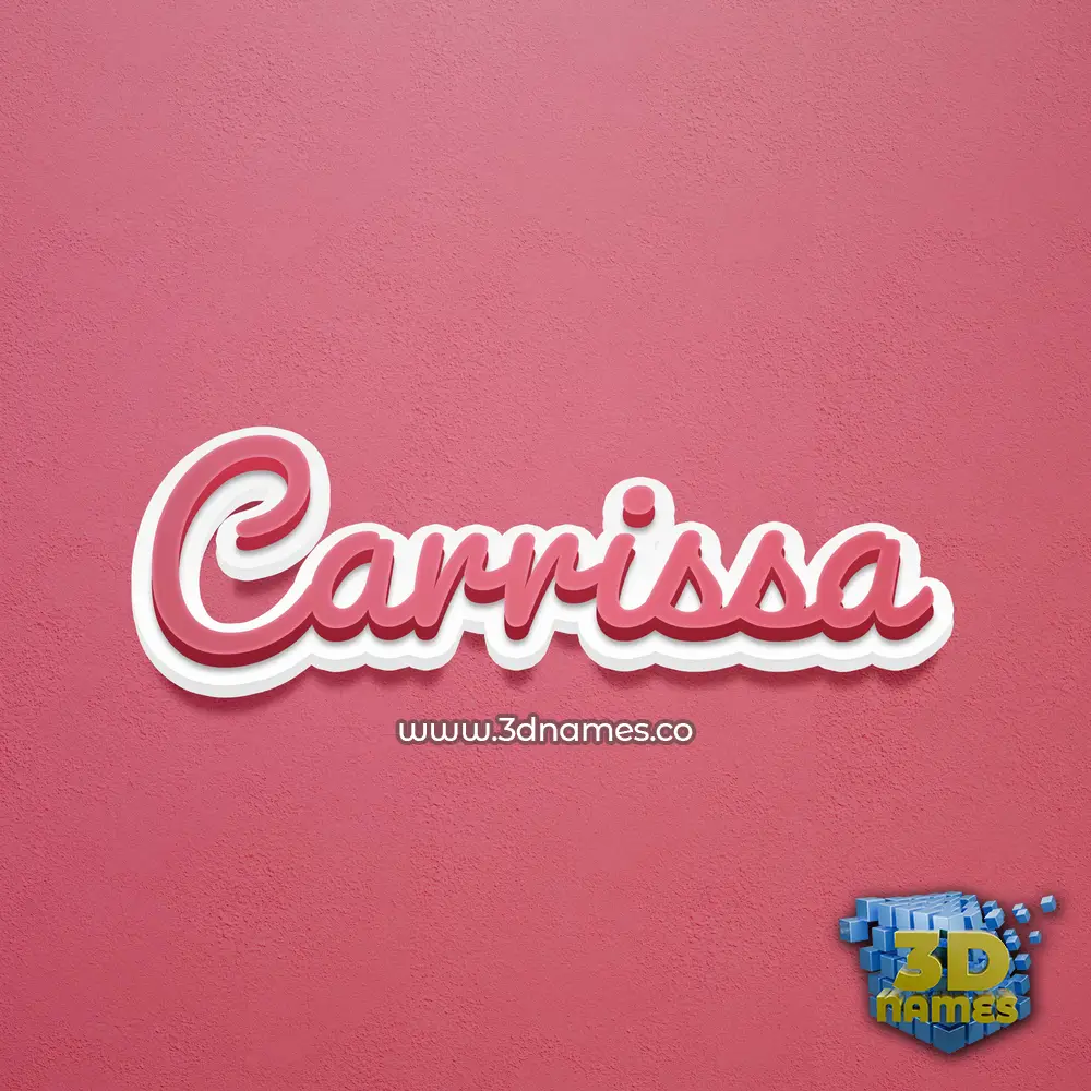 carrissa in Red Scribble style - 3D name wallpaper
