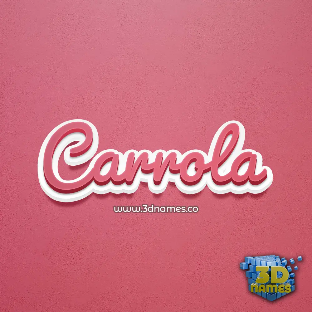 carrola in Red Scribble style - 3D name wallpaper