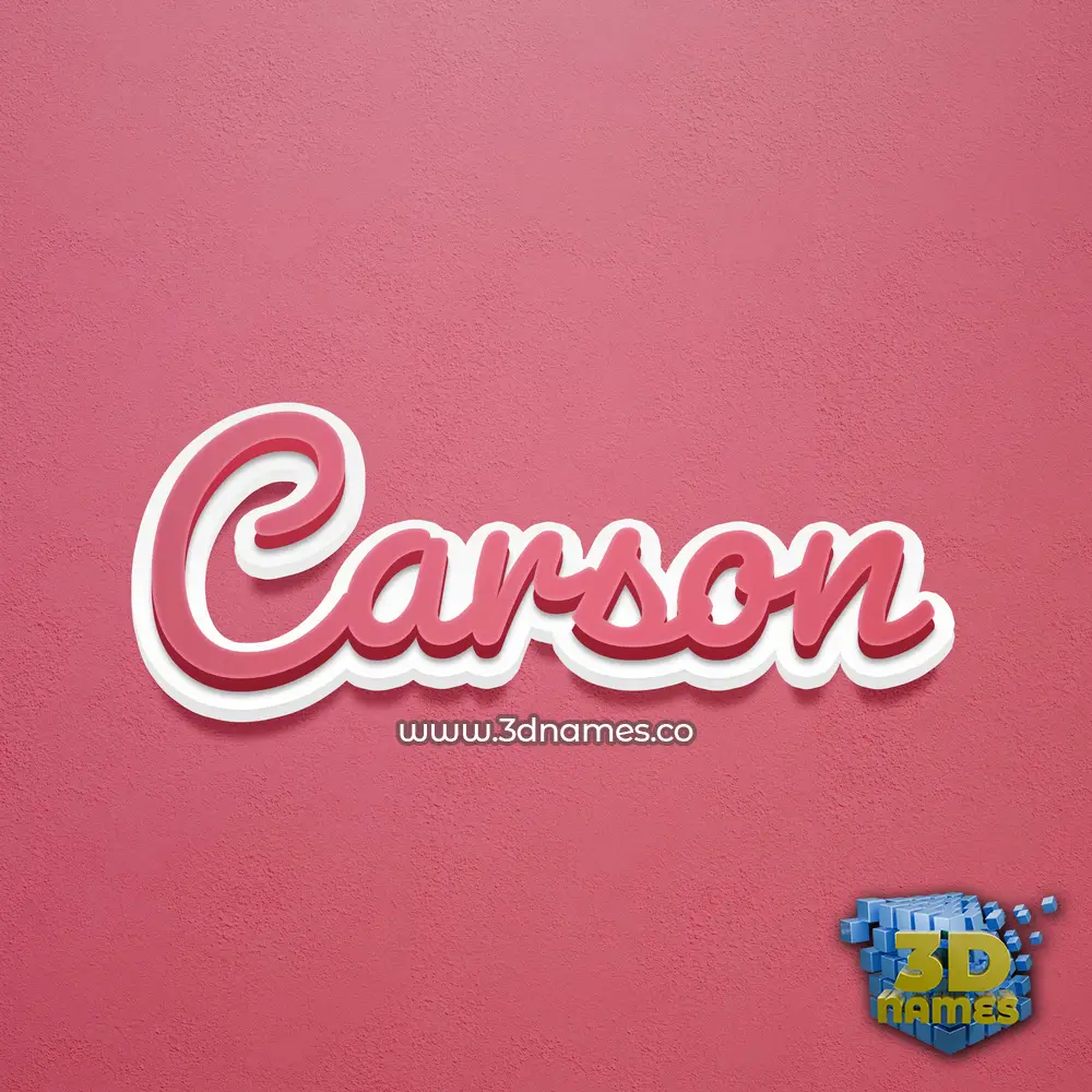 carson in Red Scribble style - 3D name wallpaper