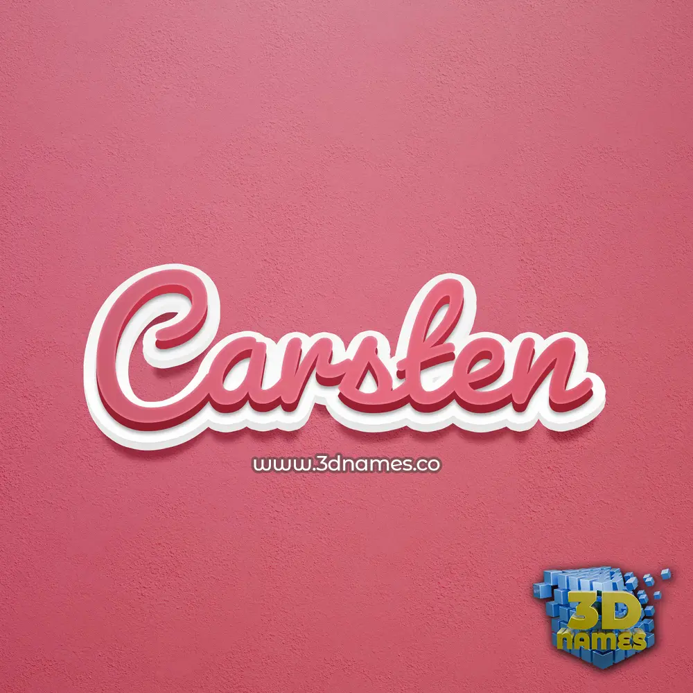 carsten in Red Scribble style - 3D name wallpaper