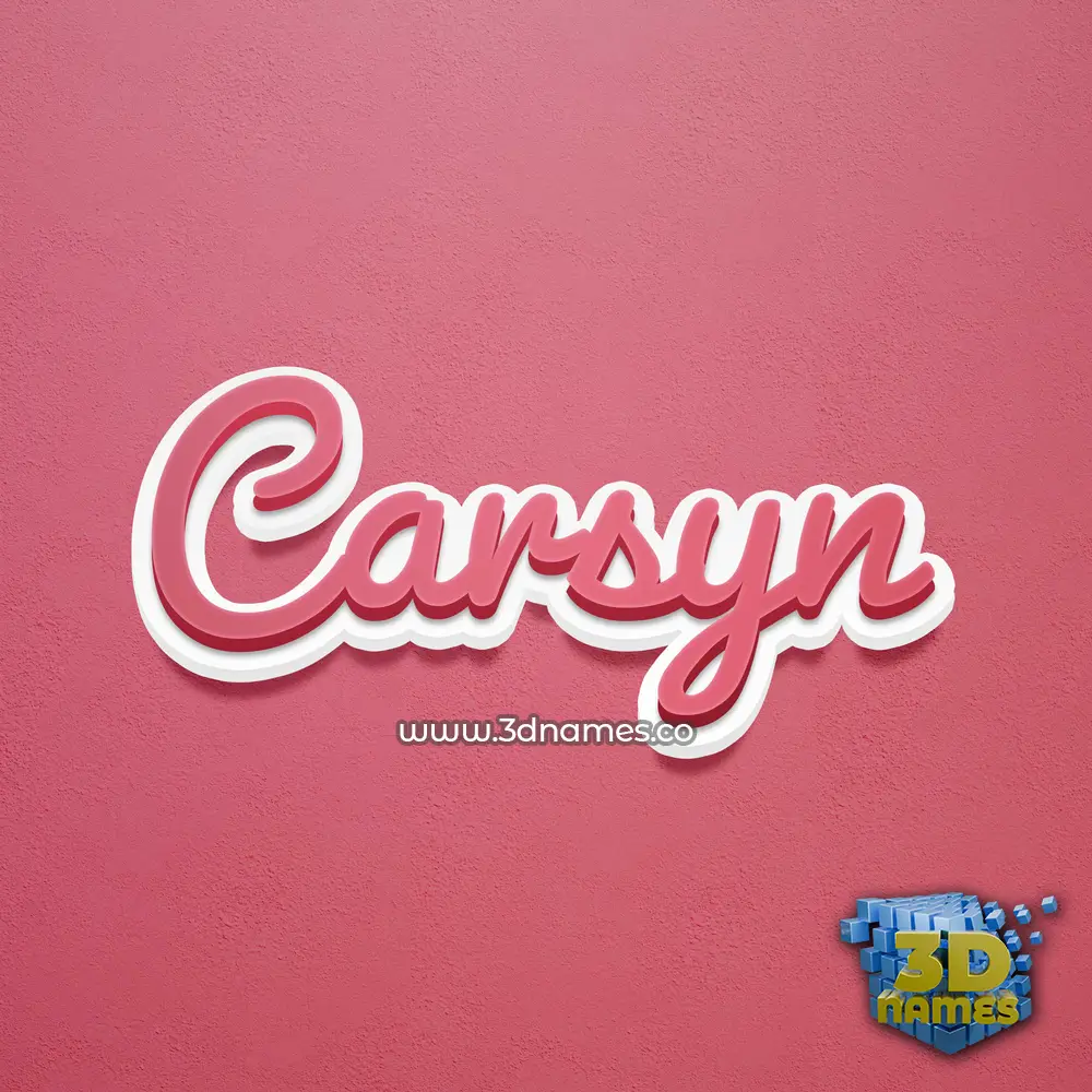 carsyn in Red Scribble style - 3D name wallpaper