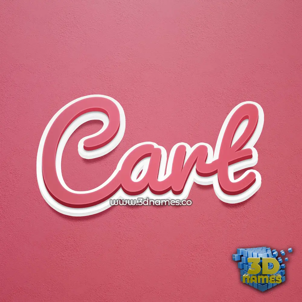 cart in Red Scribble style - 3D name wallpaper