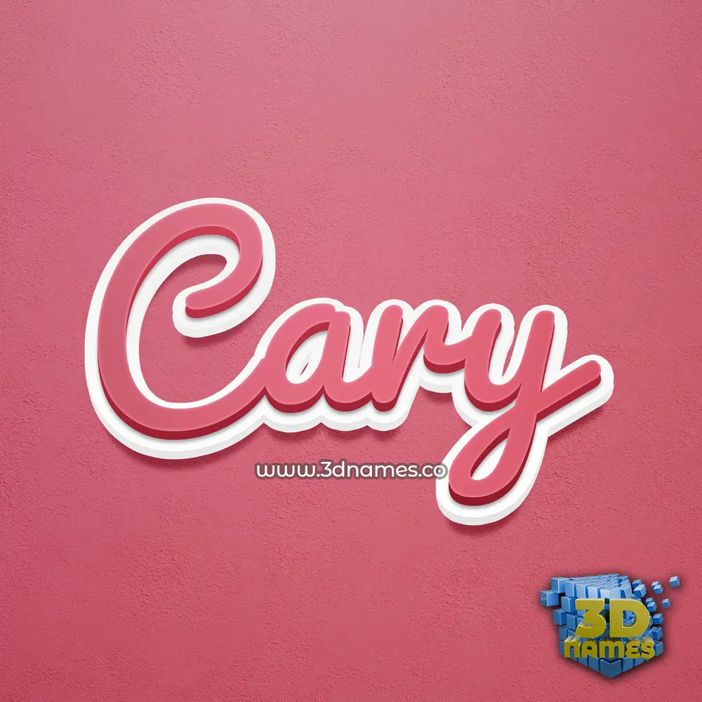 cary in Red Scribble style - 3D name wallpaper