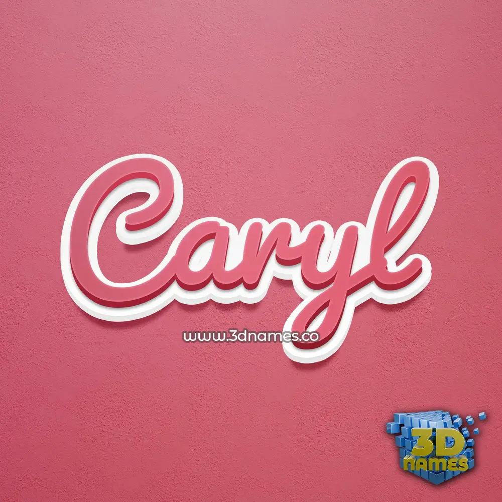 caryl in Red Scribble style - 3D name wallpaper