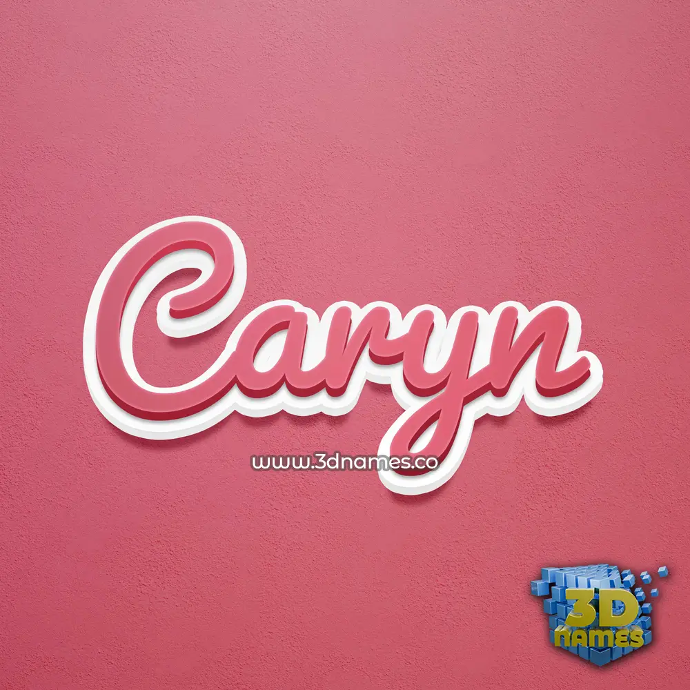 caryn in Red Scribble style - 3D name wallpaper