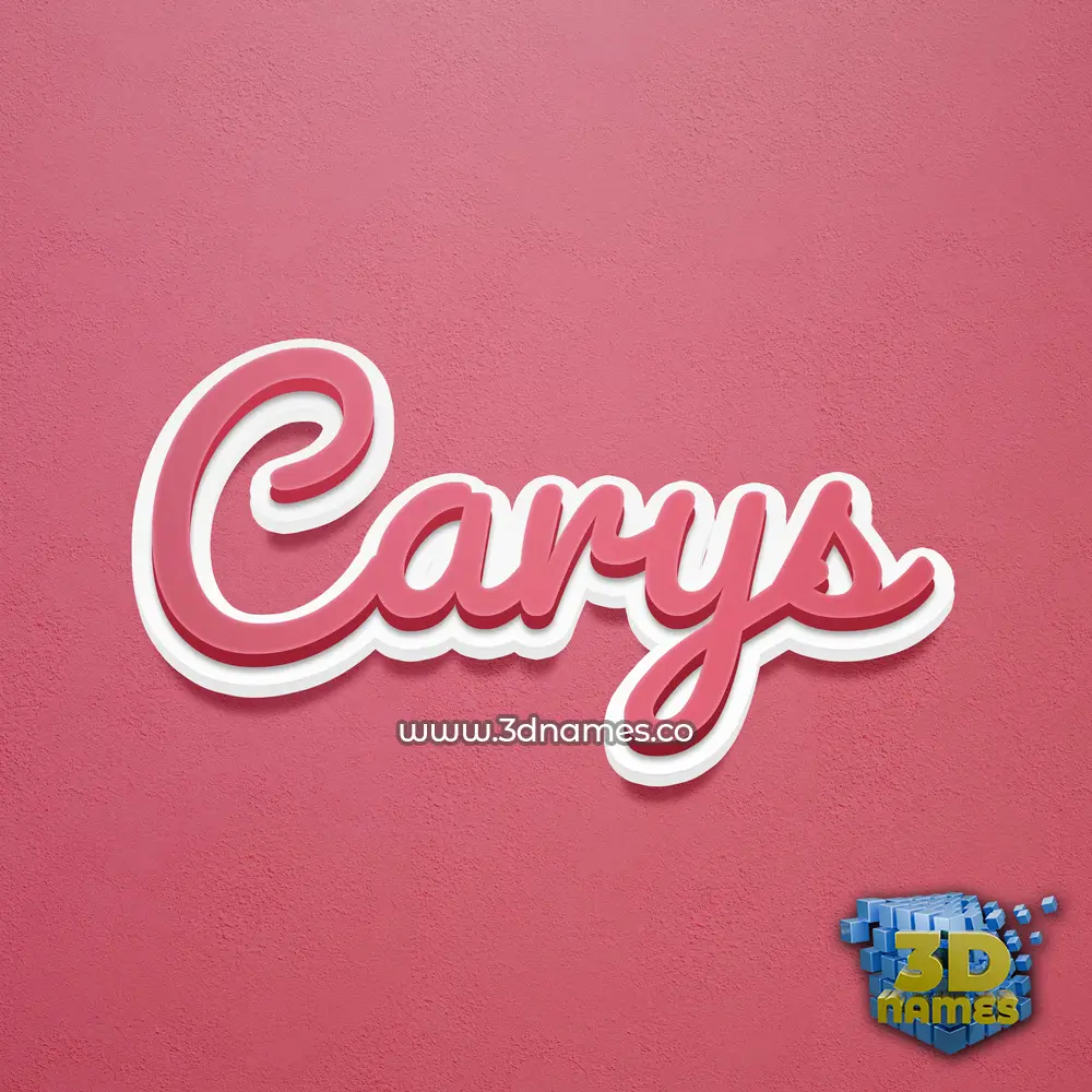 carys in Red Scribble style - 3D name wallpaper