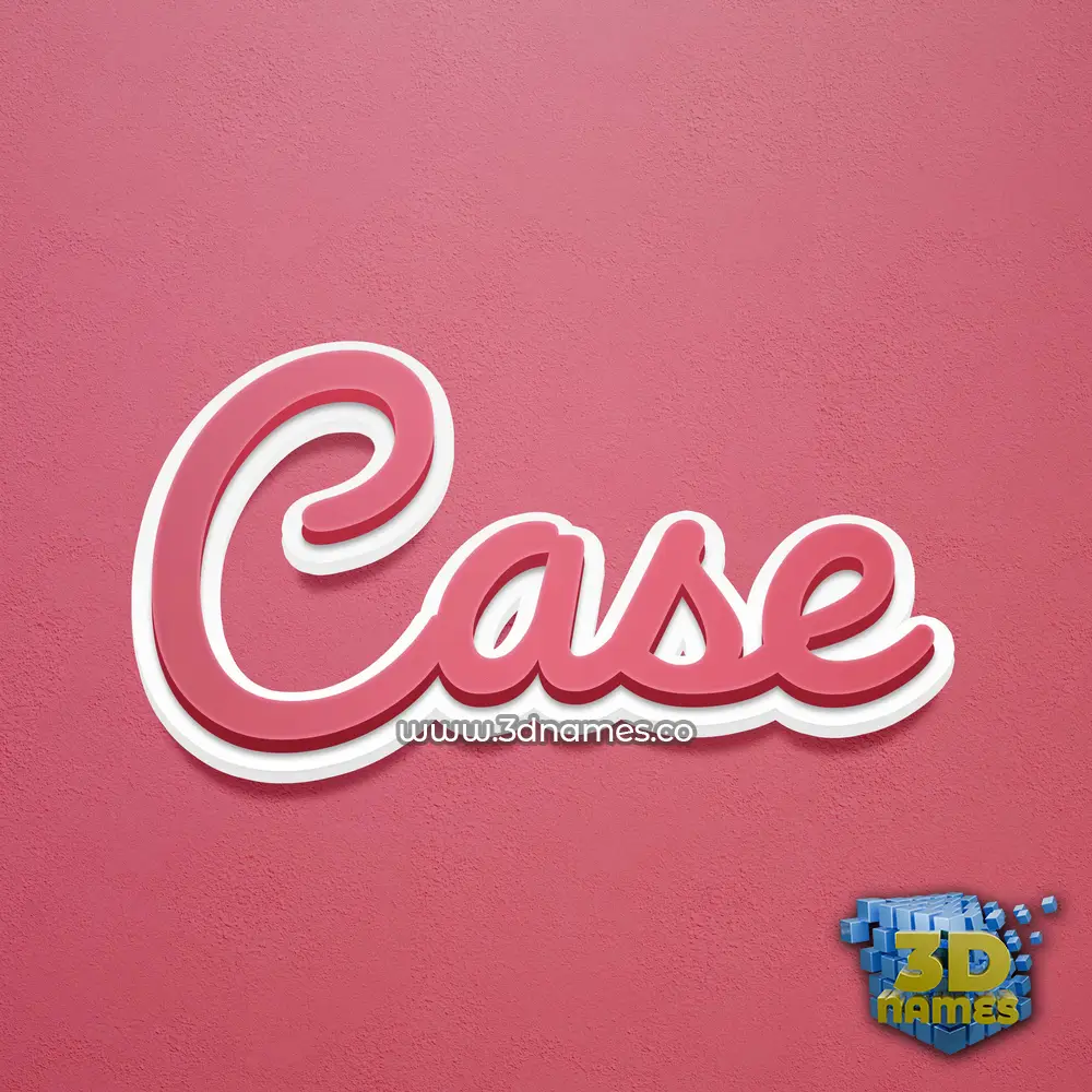 case in Red Scribble style - 3D name wallpaper
