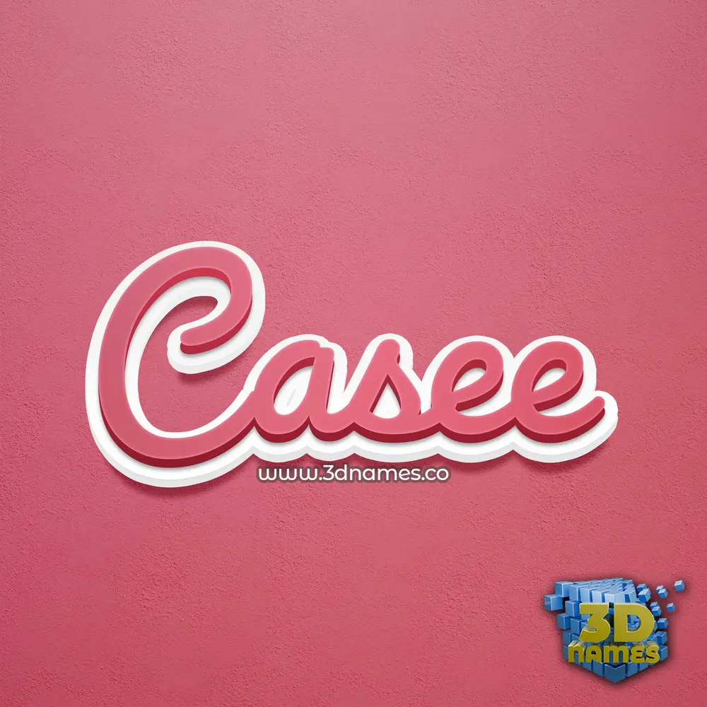 casee in Red Scribble style - 3D name wallpaper