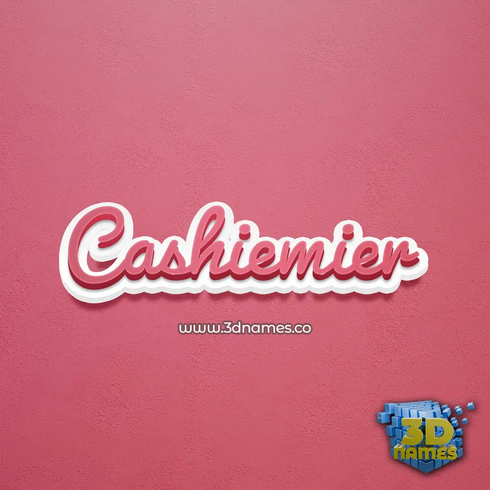 cashiemier in Red Scribble style - 3D name wallpaper