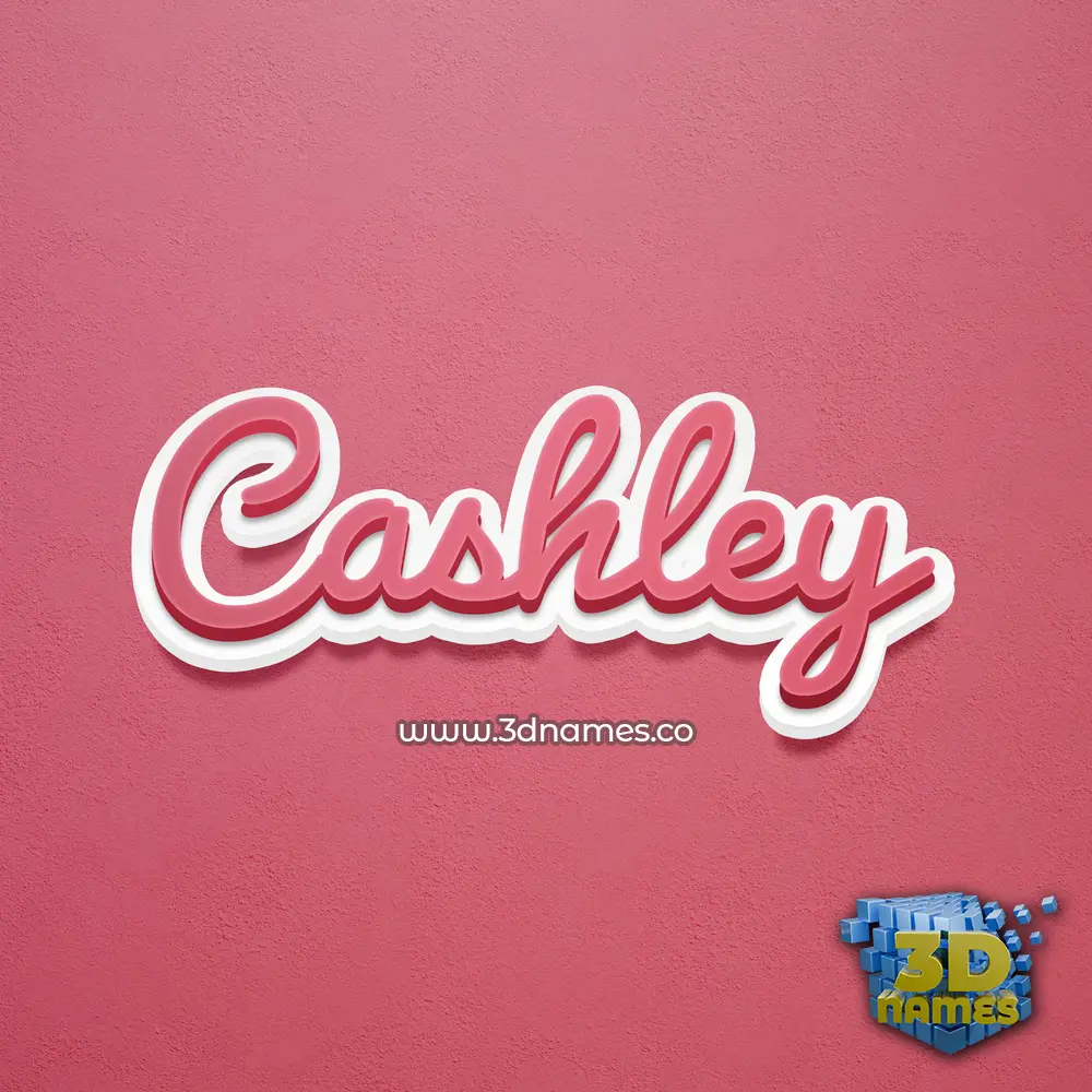 cashley in Red Scribble style - 3D name wallpaper