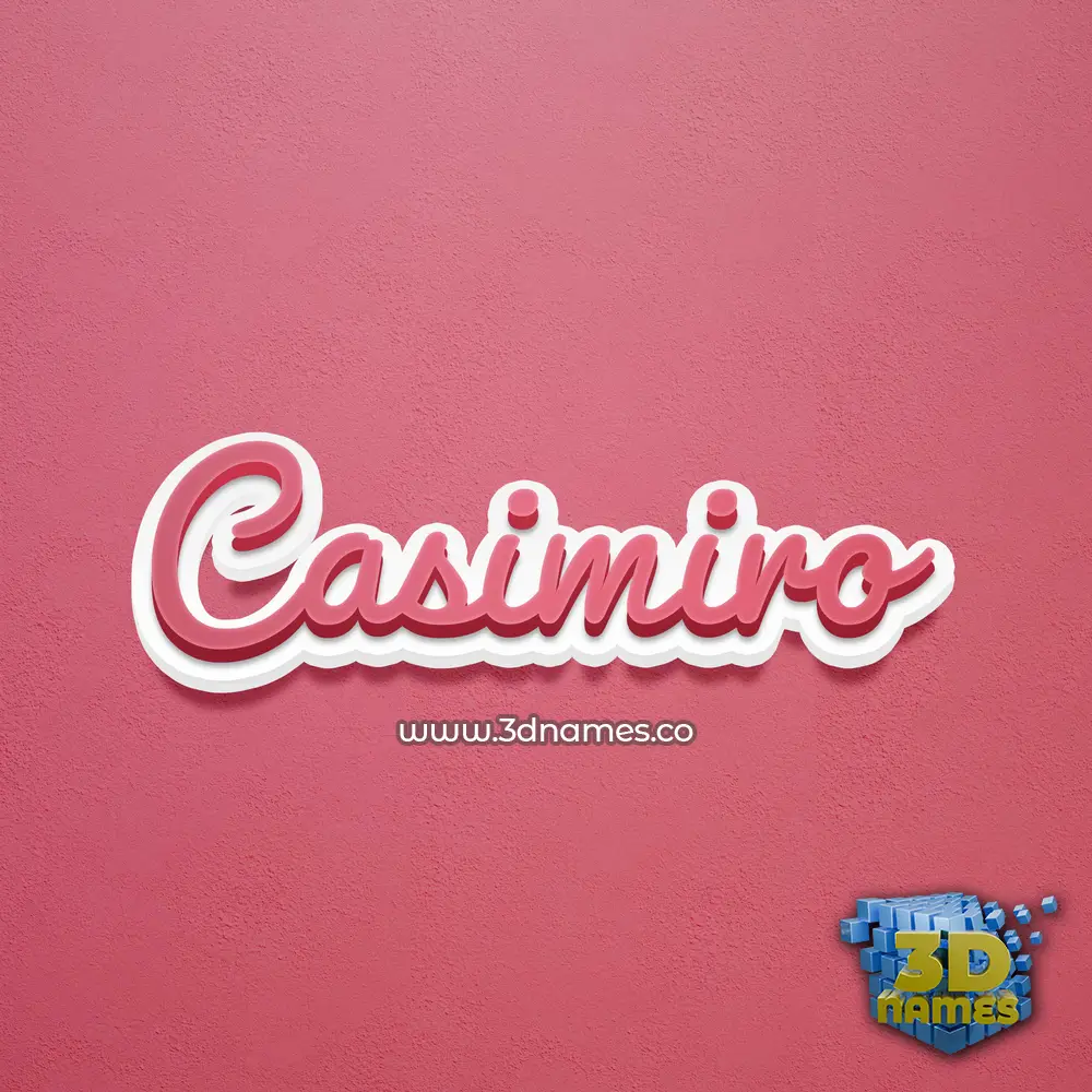 casimiro in Red Scribble style - 3D name wallpaper