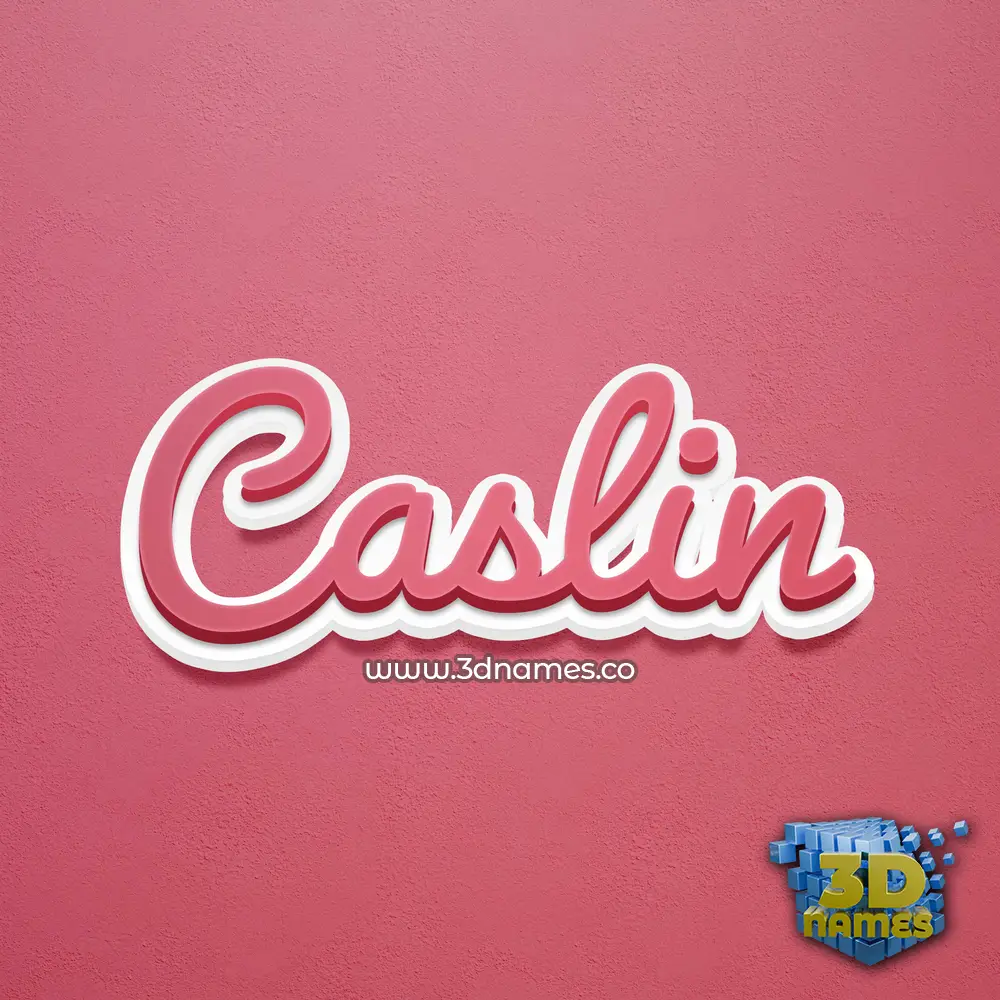 caslin in Red Scribble style - 3D name wallpaper